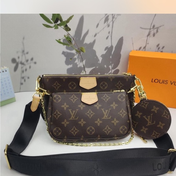 Louis Vuitton Monogram Crossbody Bag Set - Brown and Gold - Picture 1 of 9